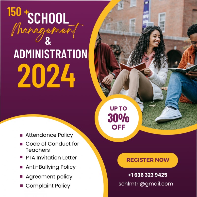 150 School Administration/ Management Templates