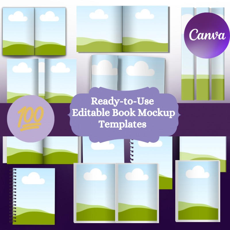100 Ready-to-Use Editable Book Mockup Templates: Stunning Visuals, Zero Hassle!
