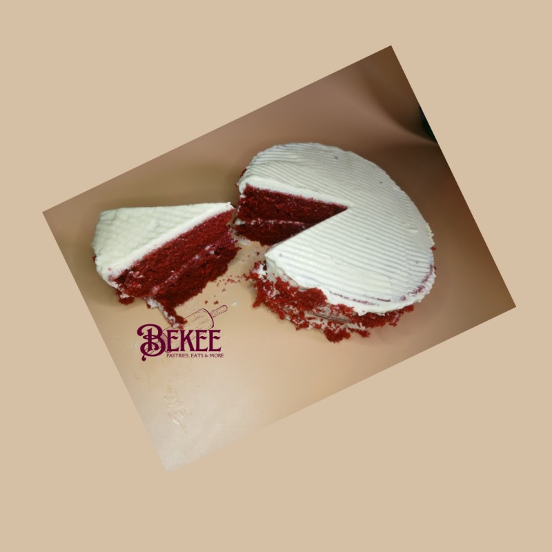 6" Thin frosted Red Velvet Cake (15×8cm)