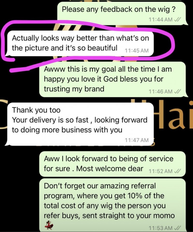 Customer review 1