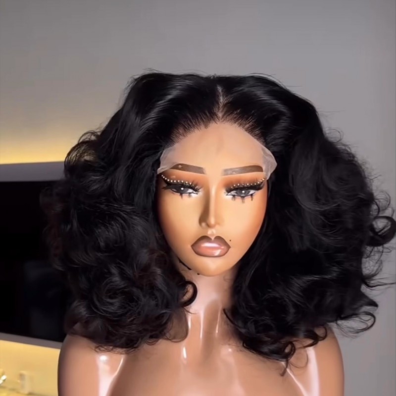Bouncy Glueless Blend wig
