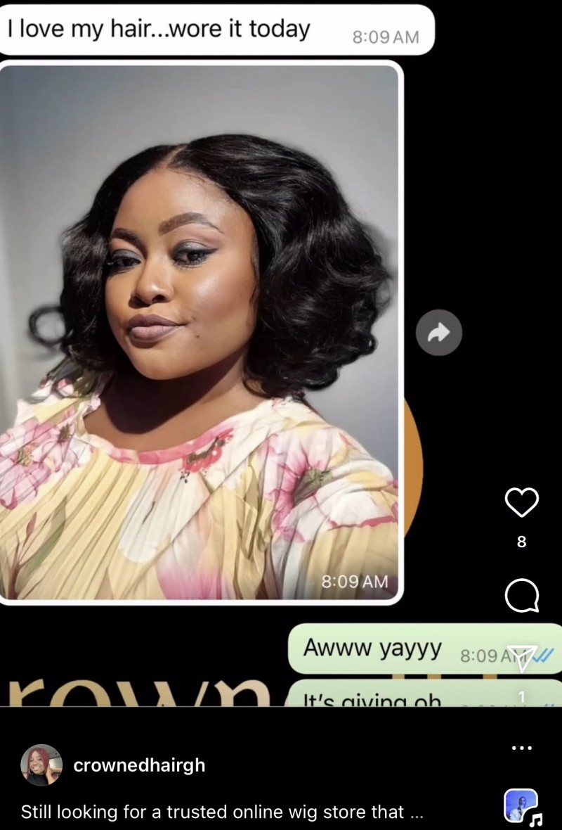 Bouncy Glueless Blend wig
