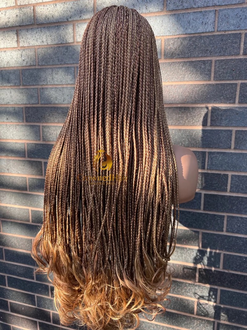 Spiral curls -Honey blonde closure wig