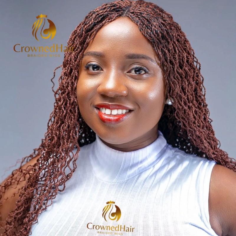 Water curls braided wig (choose your own colour)