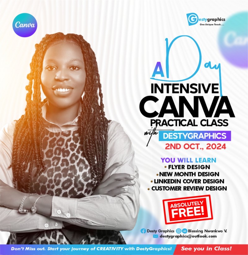 Master Canva Design: From Beginner to Pro – with DESTYGRAPHICS