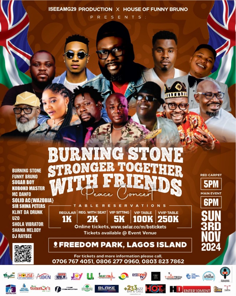 LAGOS BURNING STONE-STRONGER TOGETHER TICKET
