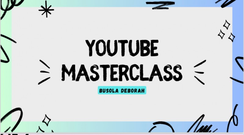 Youtube Masterclass powerpoint presentation
