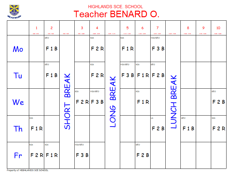 Timetabling System