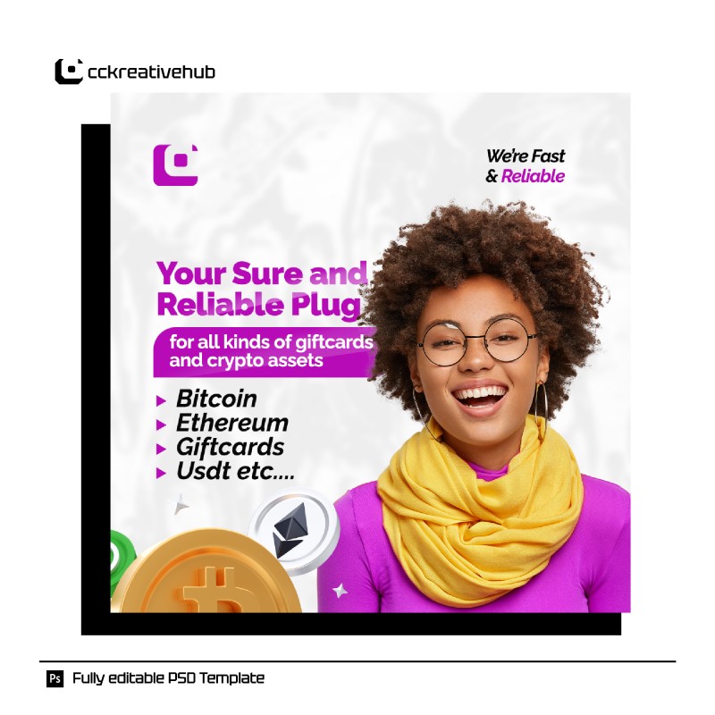 Crypto flyer template