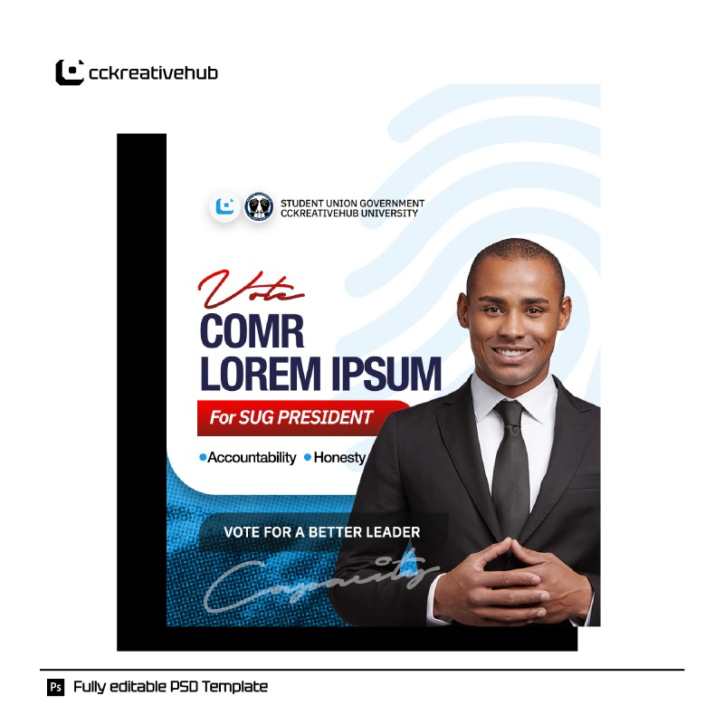 Student election flyer template