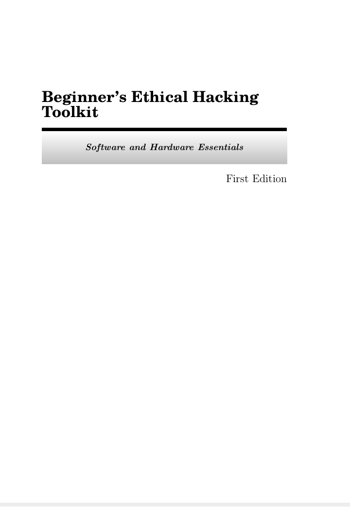 Beginner's Ethical Hacking Toolkit