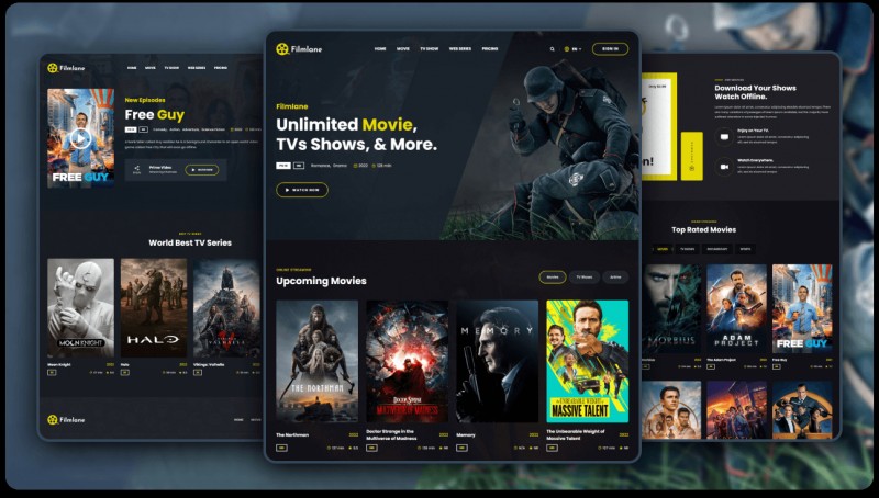 Responsive movie website