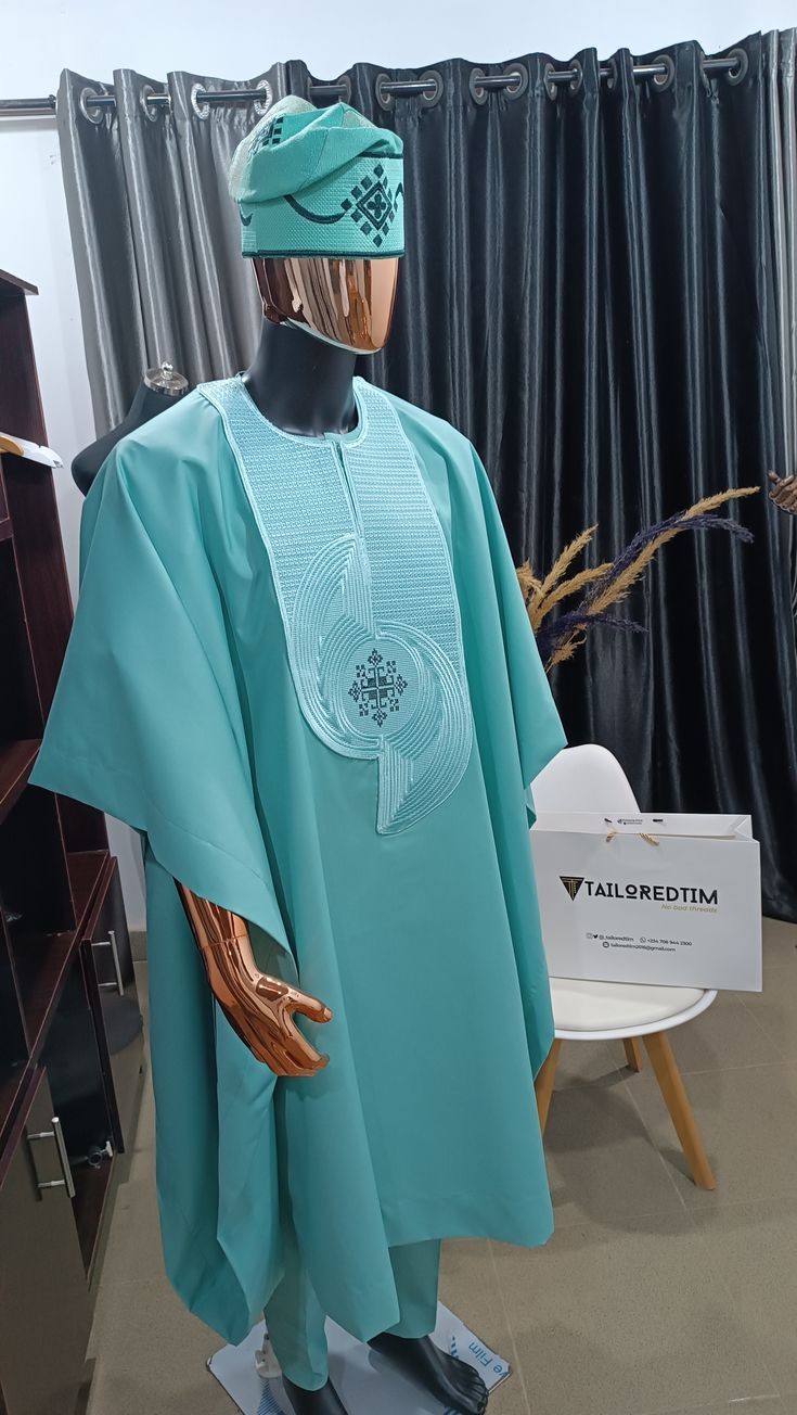 Ash short sleeve Agbada wear for men