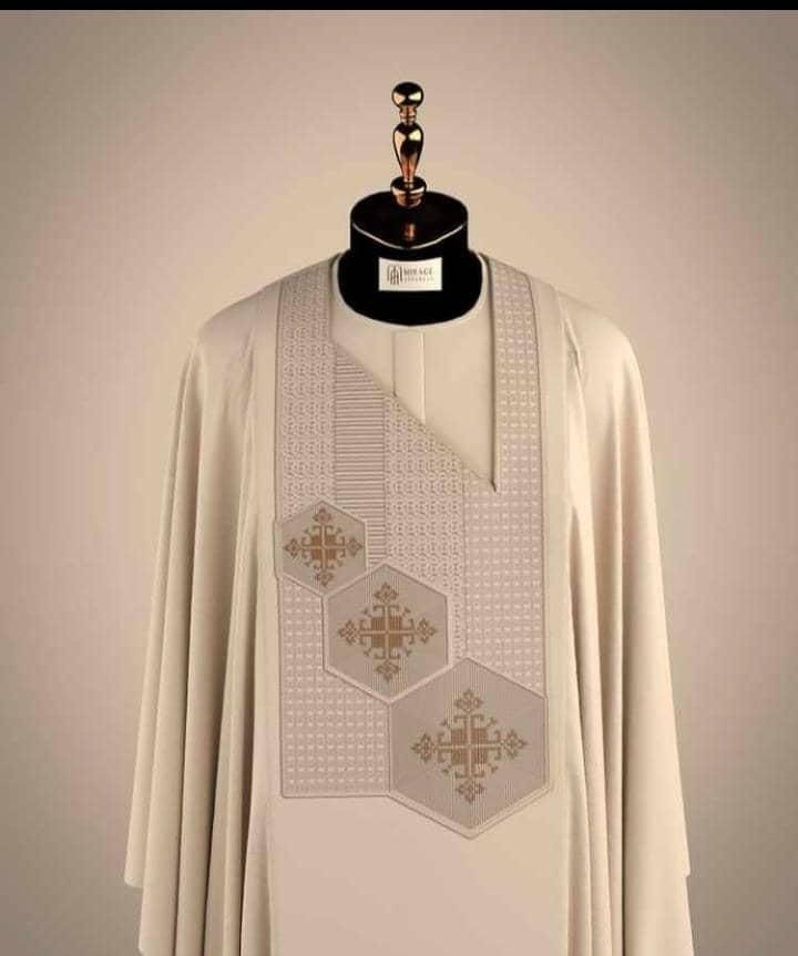 Pink 3-quater sleeve Agbada wear for men