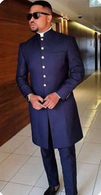 sherwani men's suit, Navy blue