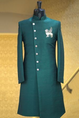 Sherwani suit for men, ash colour