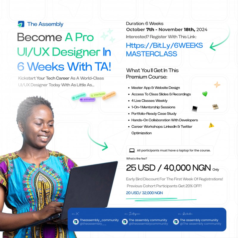 Buy Become a Pro UI/UX Designer in 6 Weeks with TA! by The Assembly on ...