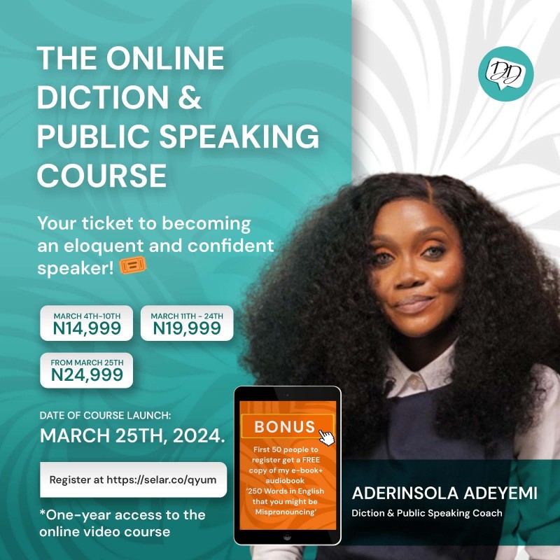 Online Diction & Public Speaking Course