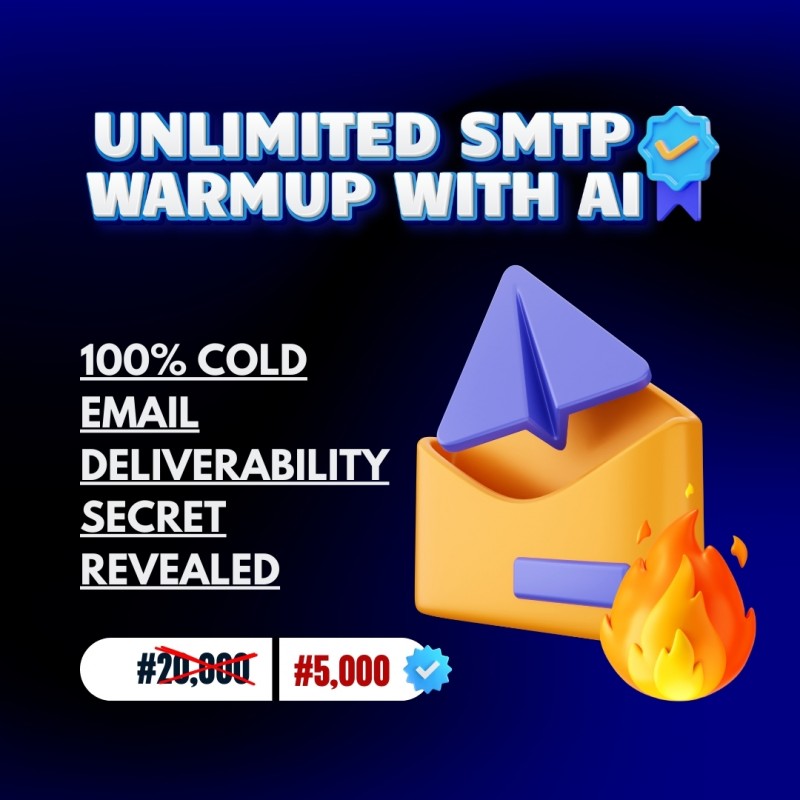 UNLIMITED SMTP WARMUP WITH AI