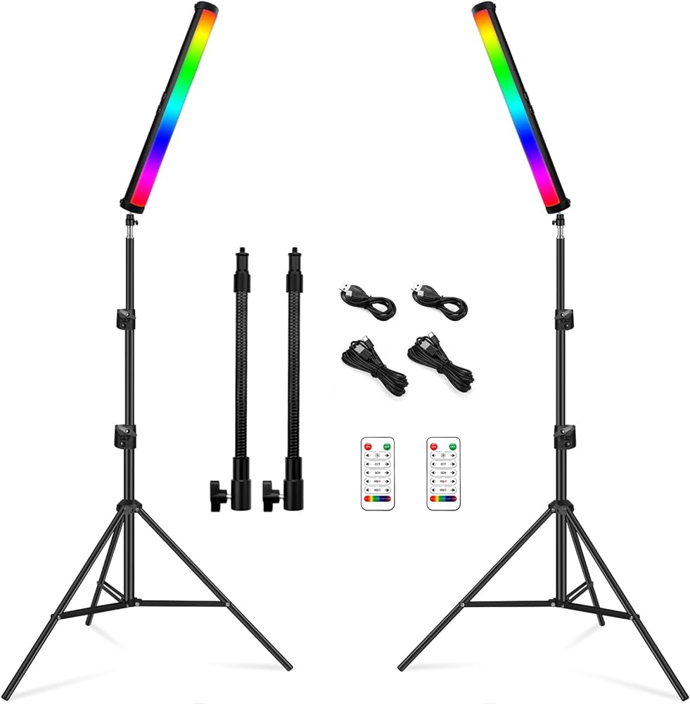 RGB Led Video Light Stick Wand with Stand