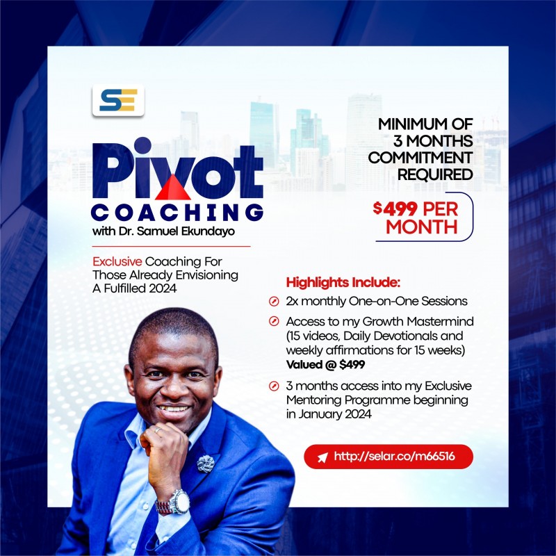 PIVOT COACHING with Dr. Samuel Ekundayo | Installmental Payment