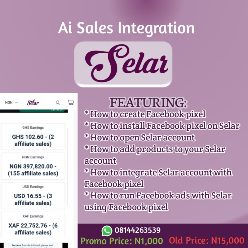 Selar Co Buy SELAR SALES INTEGRATION by Ebetaleye Rex on Selar