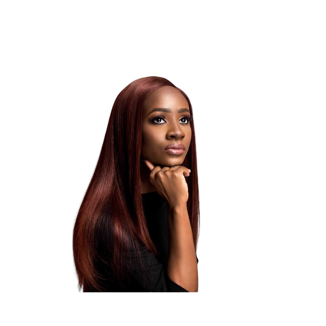 18" ASA Sleek Double drawn Burgundy Closure Wig