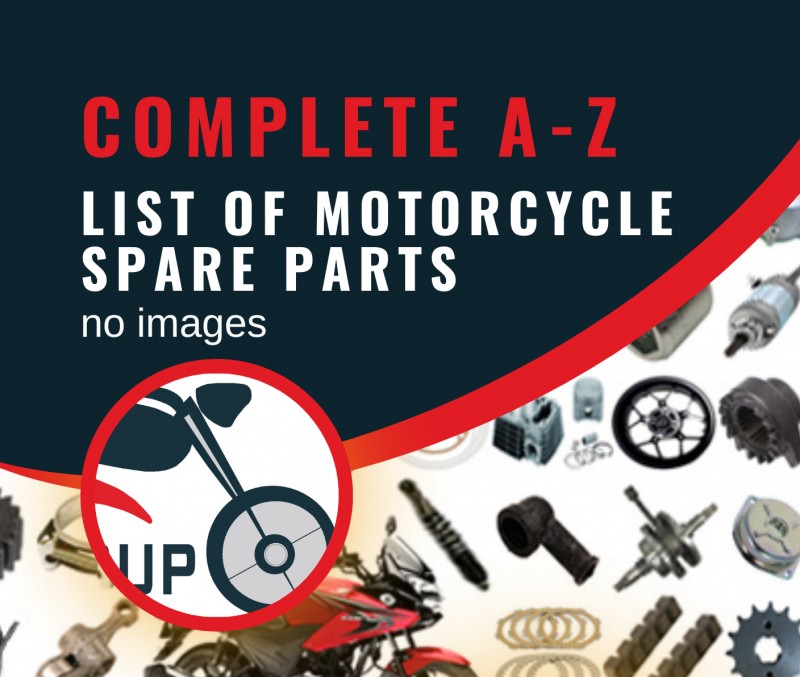 A-Z List of Motorcycle Spare Parts - no images