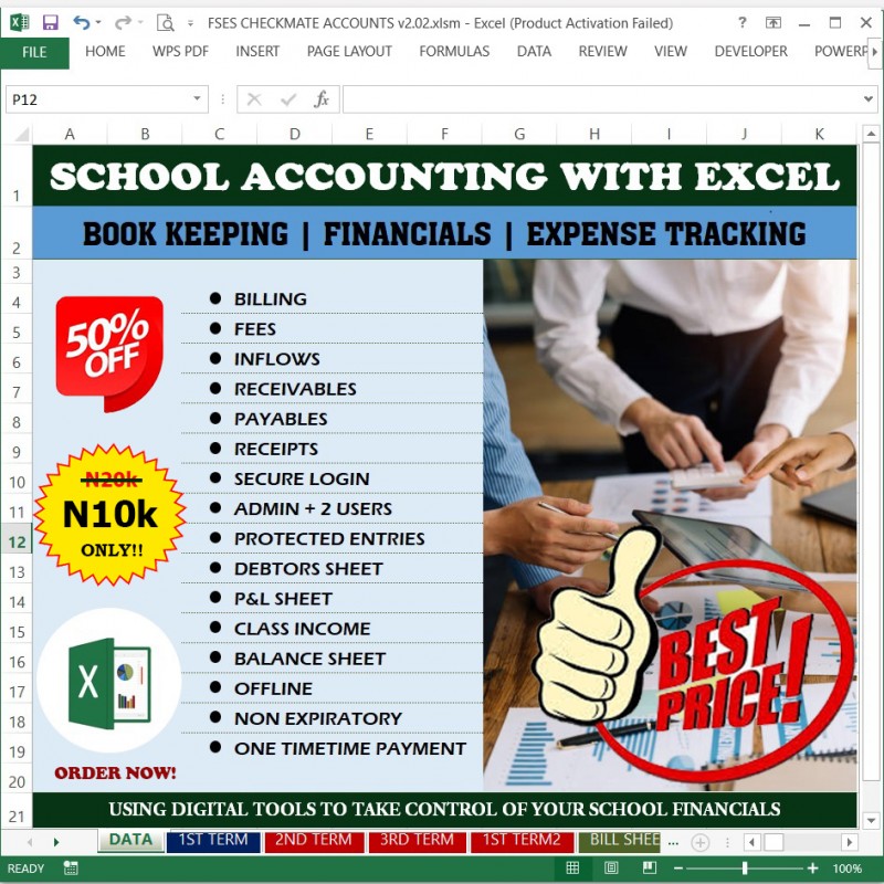 SCHOOL ACCOUNTING WITH EXCEL