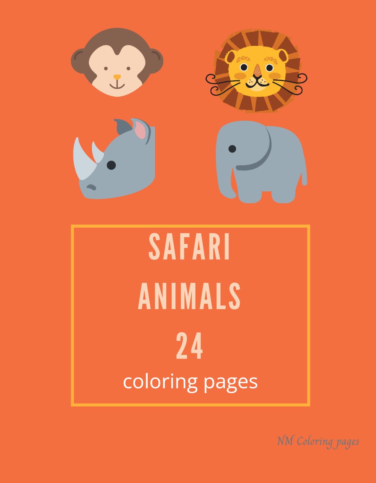 SAFARI ANIMALS COLORING PAGES
