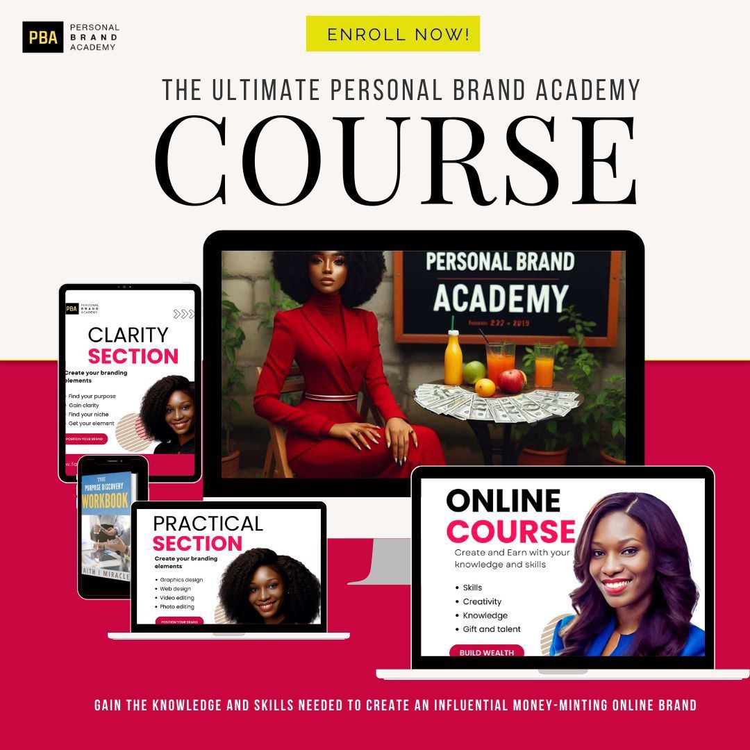 Buy PERSONAL BRAND ACADEMY (PAY IN INSTALLMENTS) by Faith Irabor on Selar