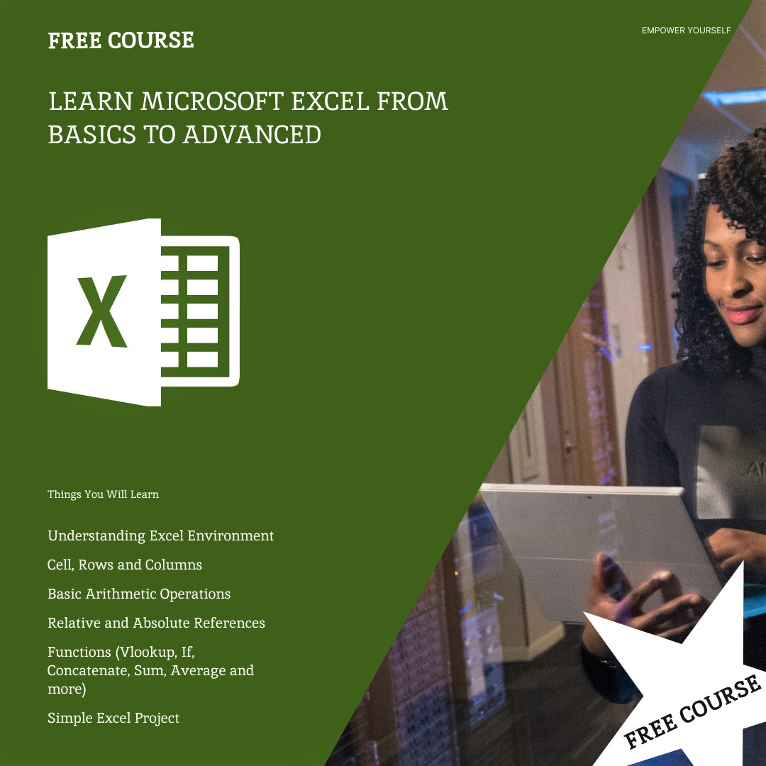 Buy FREE EXCEL COURSE by Fatimah Otuh on Selar