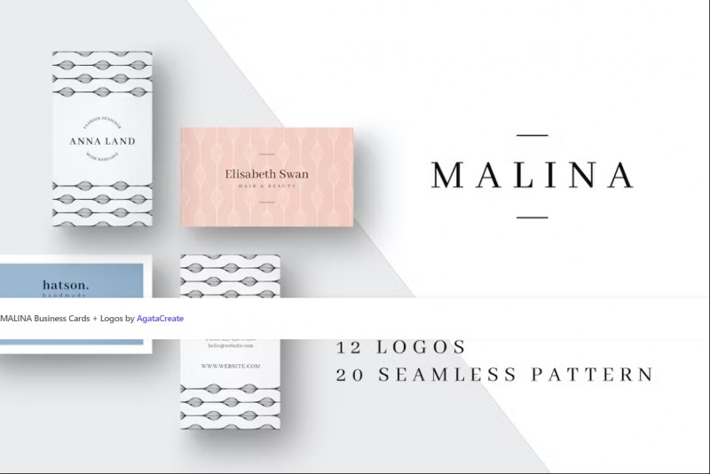 MALINA Business Cards + Logos