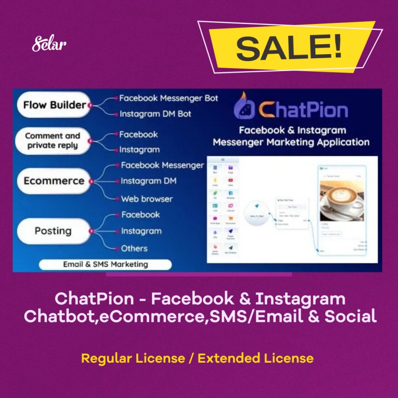 ChatPion – Facebook and Instagram Chatbot, eCommerce, SMS/Email and Social Media Marketing Platform (SaaS)