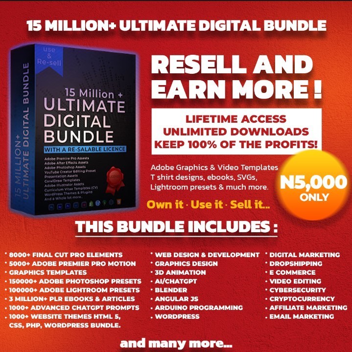 Buy DIGITAL PRODUCTS BUNDLE by Global Startup on Selar