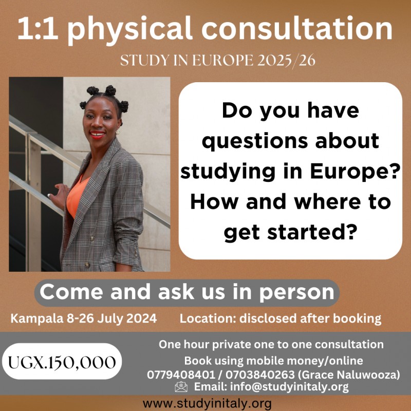 Physical 1:1 consultation (Study in Europe)