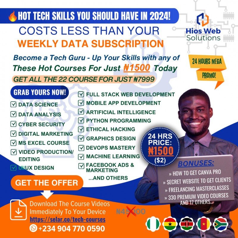 Buy TECH COURSES YOU MUST HAVE BEFORE 2024 - THE COMPLETE BUNDLE by ...