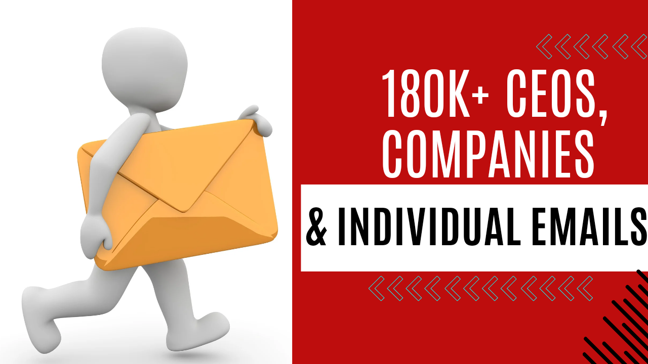 180k+ EMAIL ADDRESSES