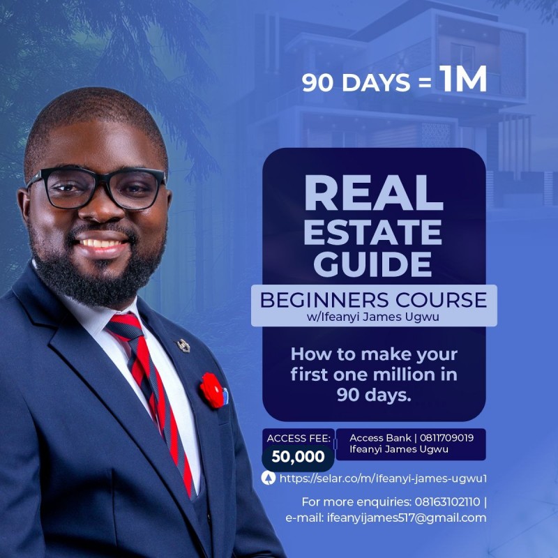 Buy REAL ESTATE BEGINNER TO CLOSER GUIDE COURSE By Coach Ifeanyi James 