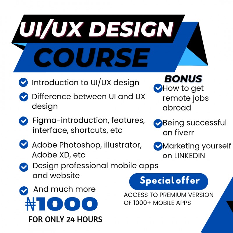 Buy UI/UX COMPLETE COURSE (24 HOURS PROMO) by Intellect hub on Selar