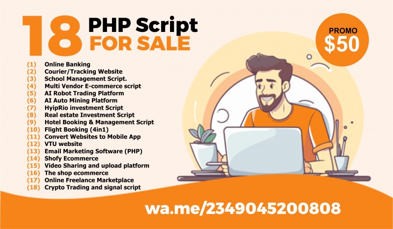Buy 18 PHP Script by Isaac Sunday on Selar