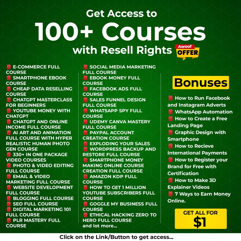 100+ Digital Courses $1