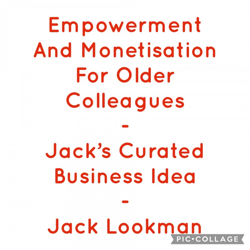 Empowerment And Monetisation For Older Colleagues - Jack's Curated Business Idea - Jack Lookman