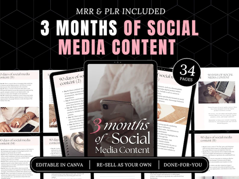 3 Months Of Social Media Content