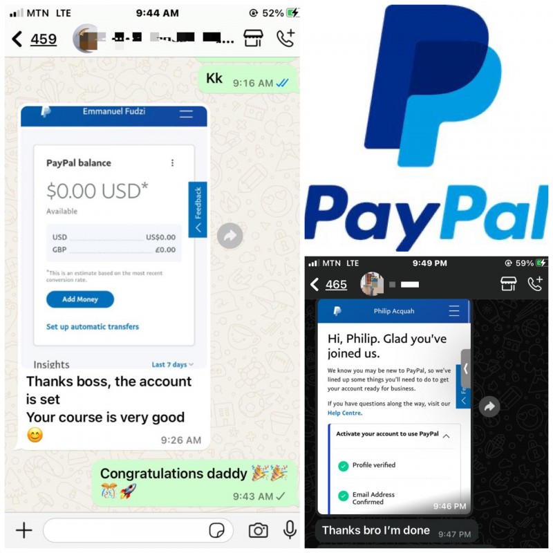 PayPal Account  + Foreign Bank Account Creation