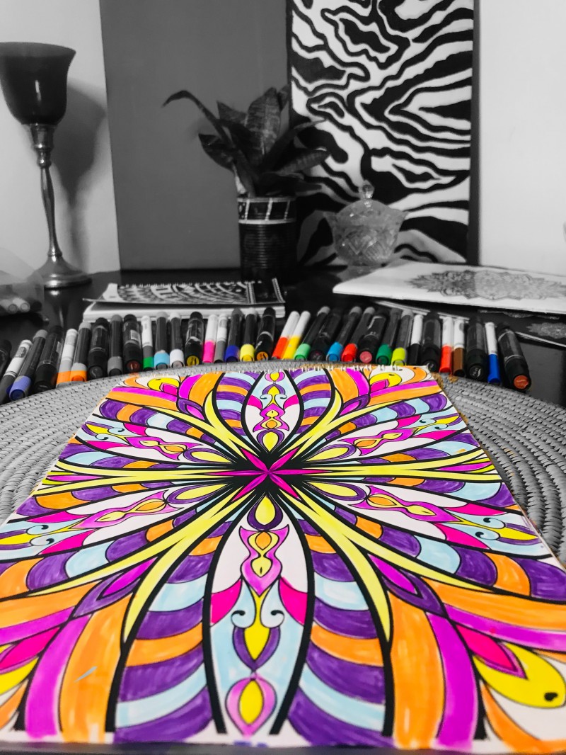 In-Between-The-Lines Coloring Book for all ages