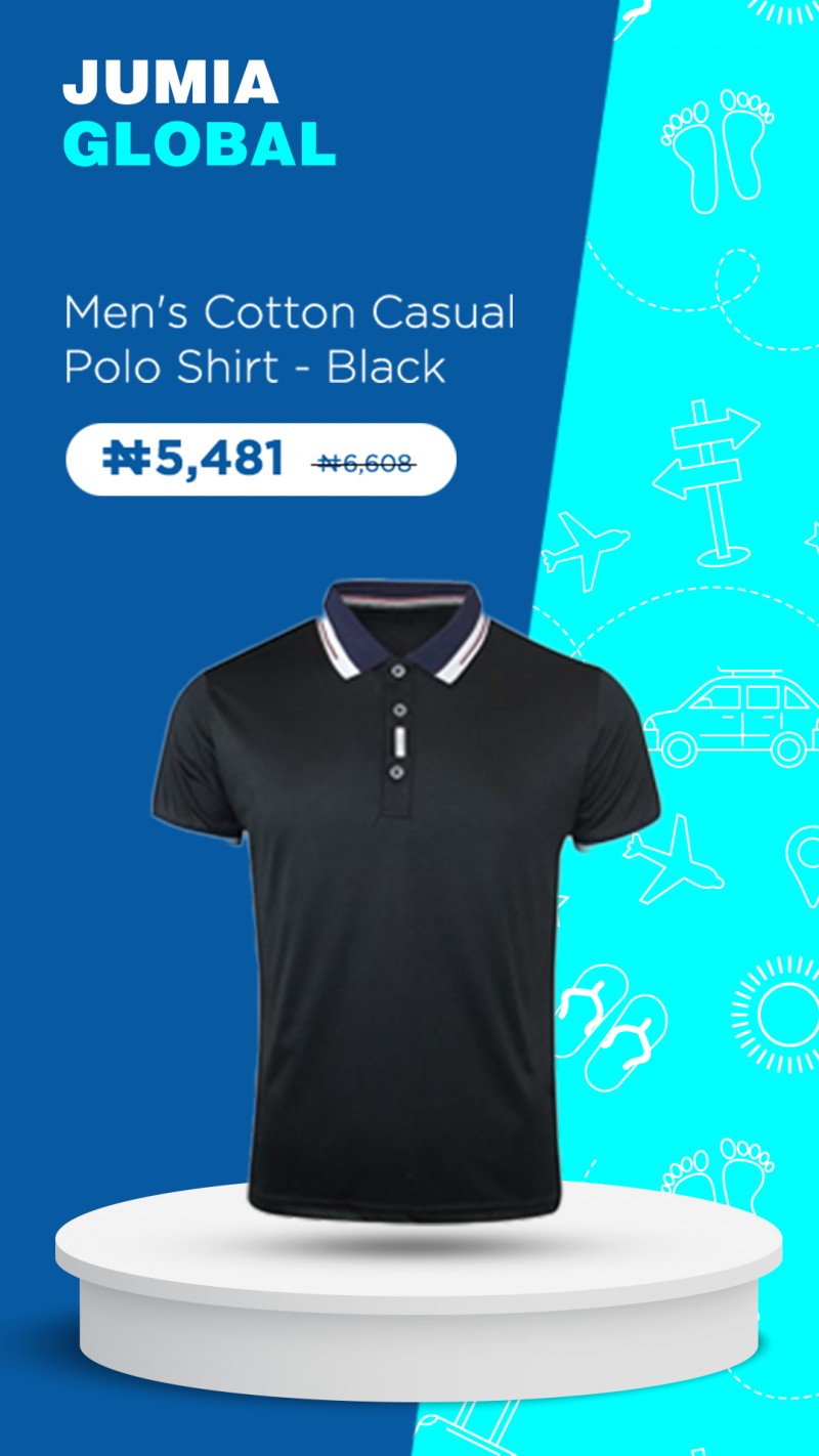 Men's Cotton Casual Polo Shirt