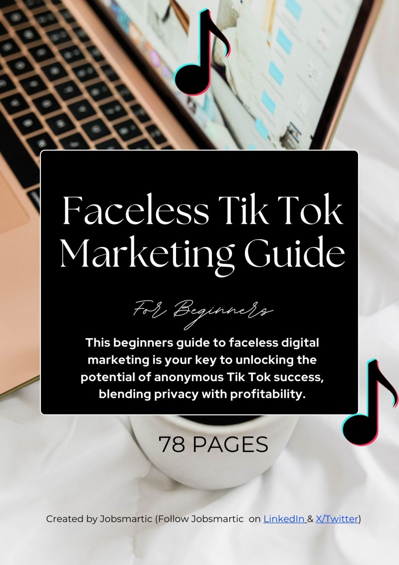 Faceless TikTok Marketing Guide (78 Pages)