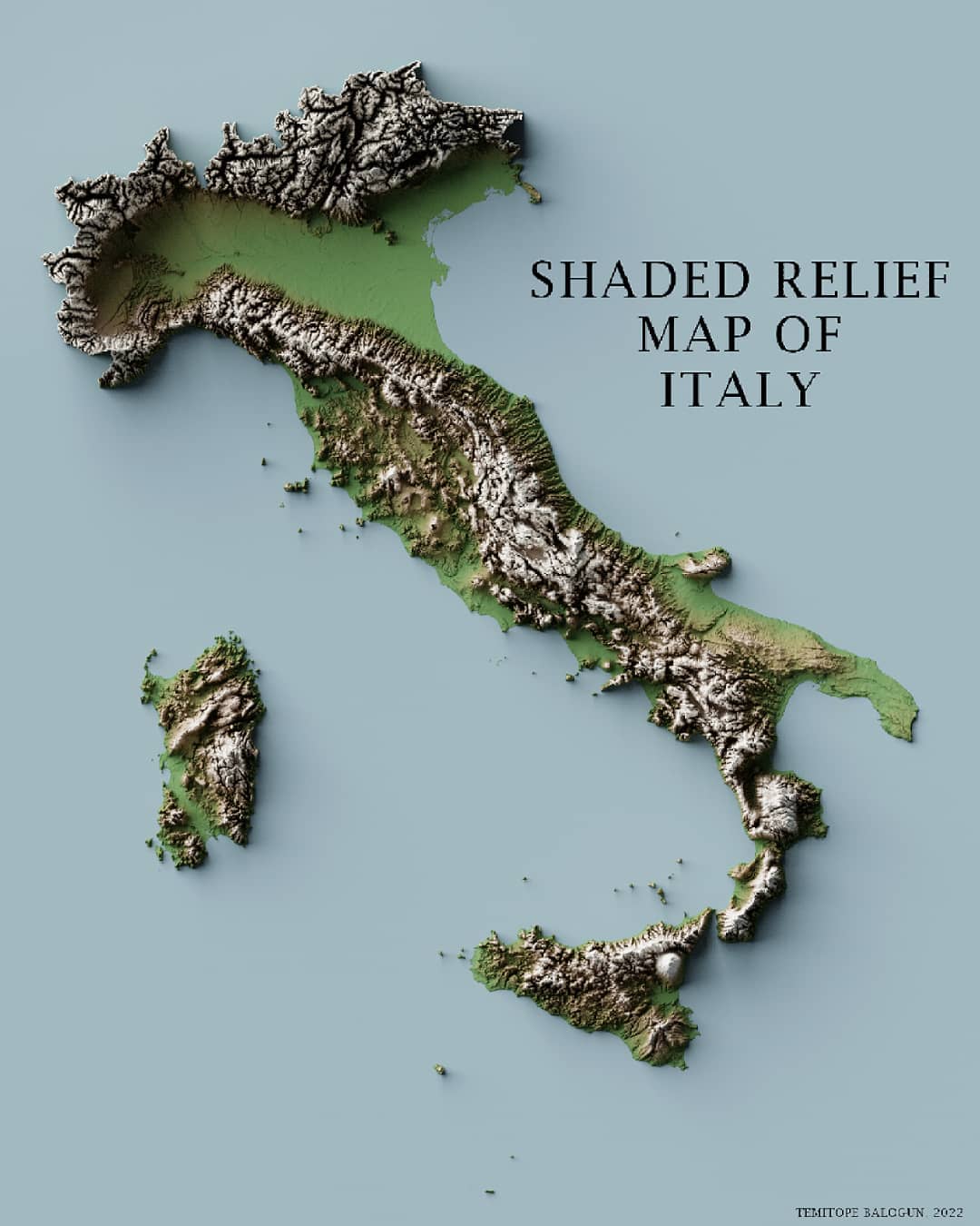 Buy Shaded Relief Map Of Italy By Balogun Temitope On Selar Shaded Relief Map Of Ital Selar.co 66b928013b245