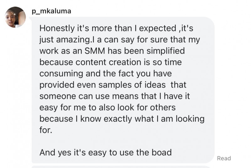 Customer review 1